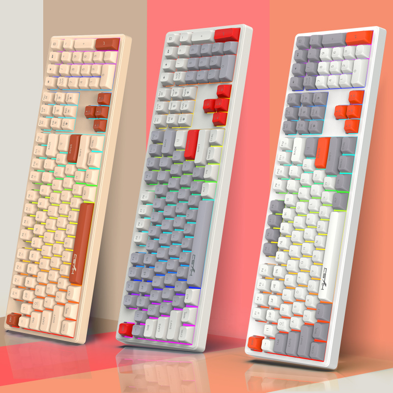 108 Key RGB Wired Film Gaming Keyboard